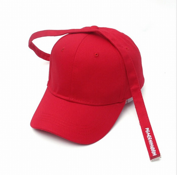 Cap with extra long straps adjustable Baseball cap hat price for 2 pcs red