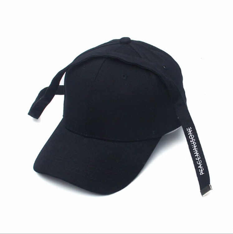 Cap with extra long straps adjustable Baseball cap hat price for 2 pcs black 