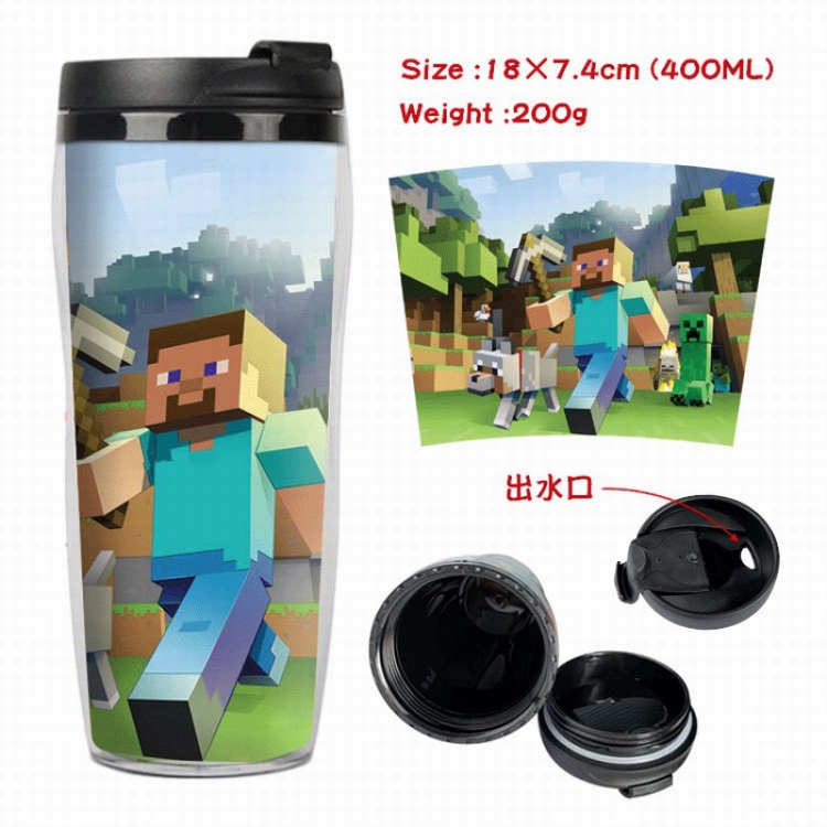 Minecraft Starbucks Leakproof Insulation cup Kettle 7.4X18CM 400ML Style 1