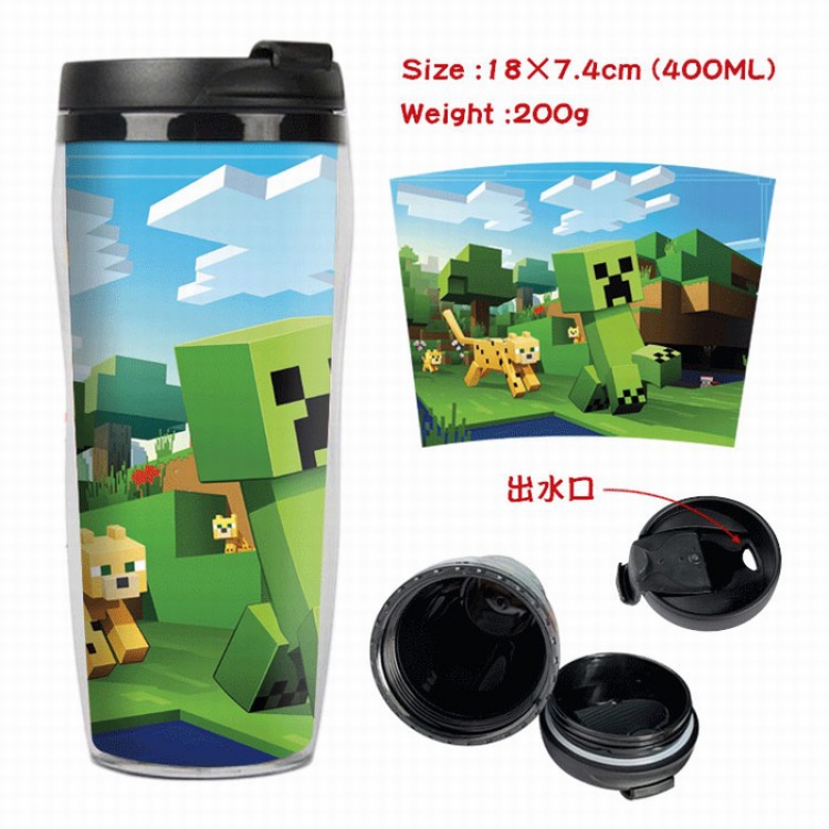 Minecraft Starbucks Leakproof Insulation cup Kettle 7.4X18CM 400ML Style 3