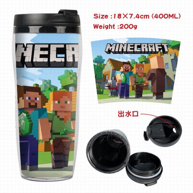 Minecraft Starbucks Leakproof Insulation cup Kettle 7.4X18CM 400ML Style 2