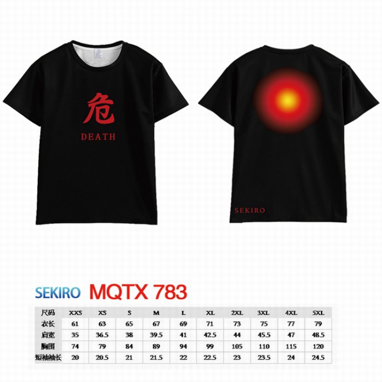 SEKIRO Full color printed short sleeve t-shirt 10 sizes from XXS to 5XL MQTX-783
