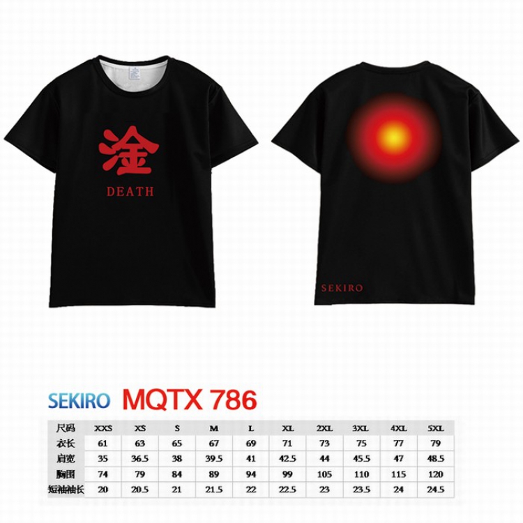 SEKIRO Full color printed short sleeve t-shirt 10 sizes from XXS to 5XL MQTX-786