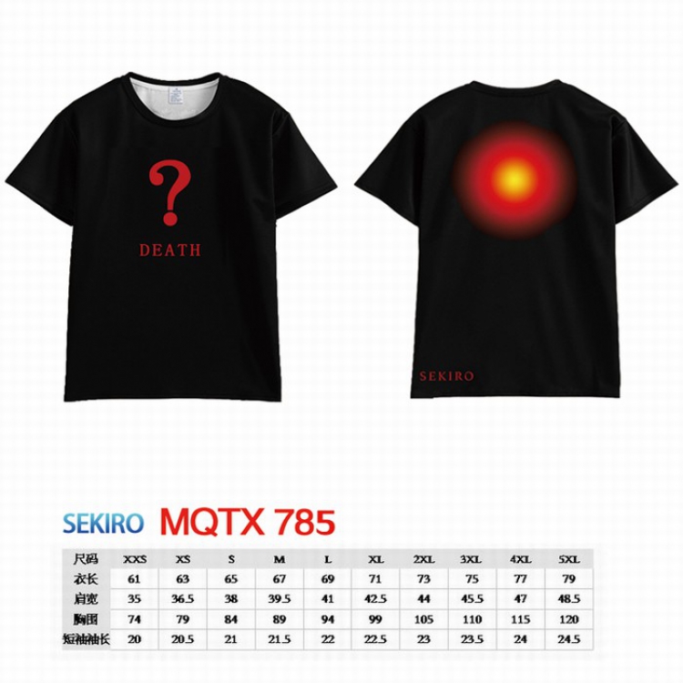 SEKIRO Full color printed short sleeve t-shirt 10 sizes from XXS to 5XL MQTX-785