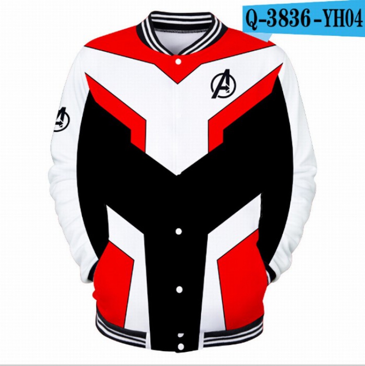 The avengers allianc Long sleeve Hoodie Baseball uniform XXS-4XL total of 9 yards price for 3 pcs