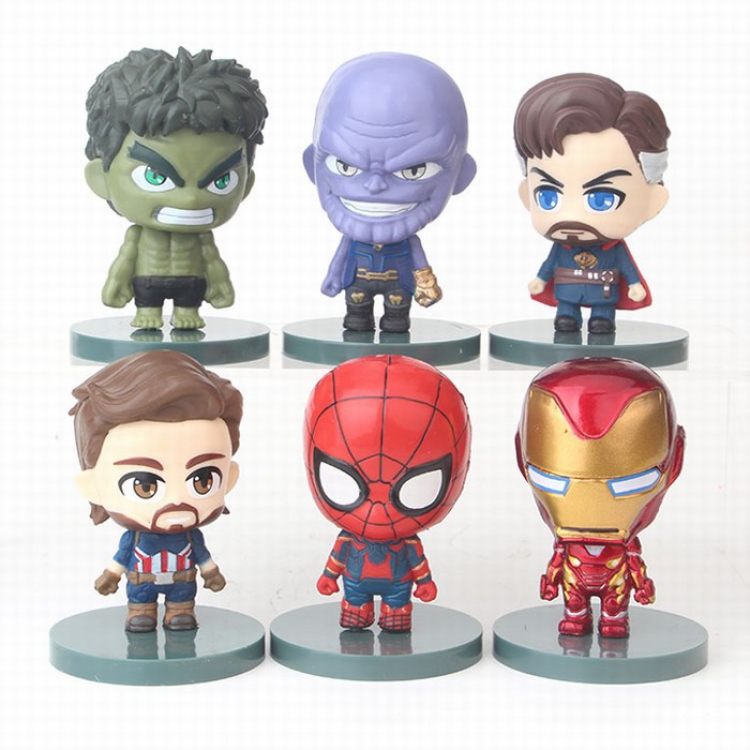 The Avengers a set of 6 models Boxed Figure Decoration a box of 72