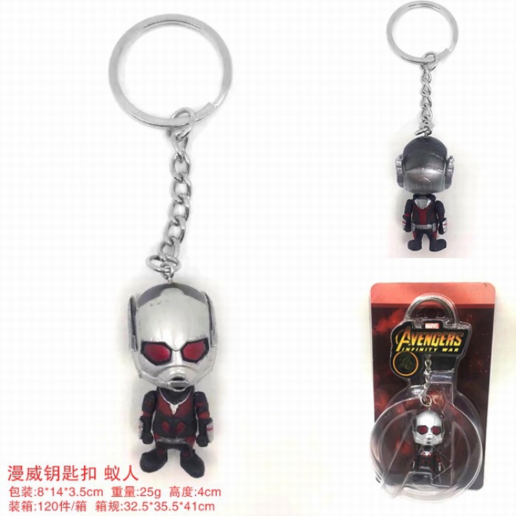 The Avengers Ant man Doll Keychain pendant 4CM a box of 120