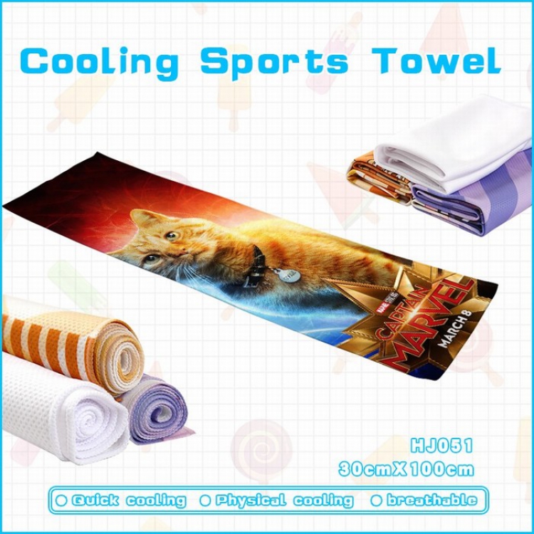 Captain Marvel Cooling Sports Sweat towel 30X100CM HJ051