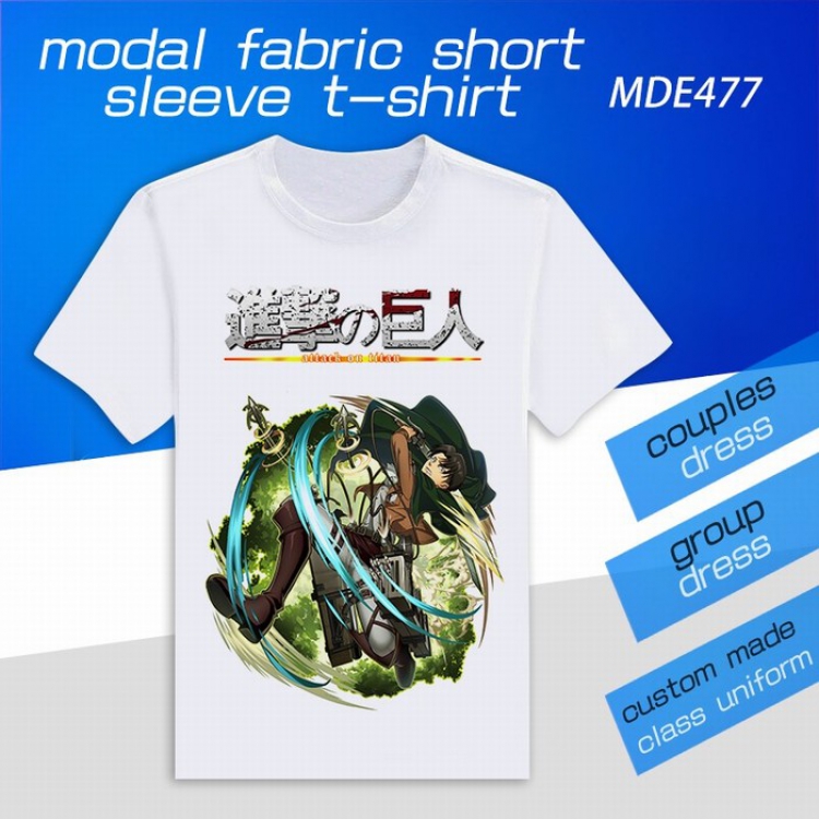 Shingeki no Kyojin Single side Printed round neck modal short sleeve t-shirt A total of 7 yards S-4XL MDE477