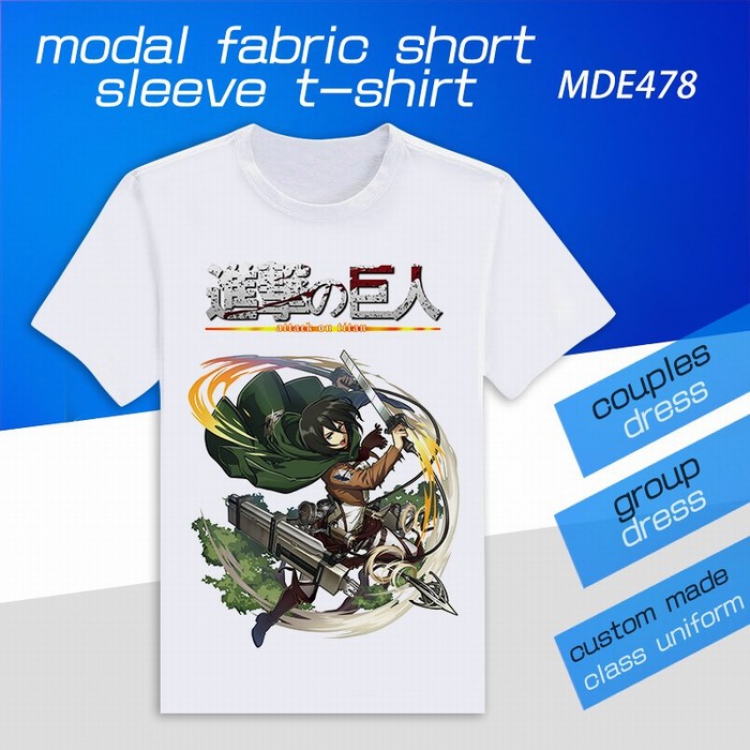 Shingeki no Kyojin Single side Printed round neck modal short sleeve t-shirt A total of 7 yards S-4XL MDE478