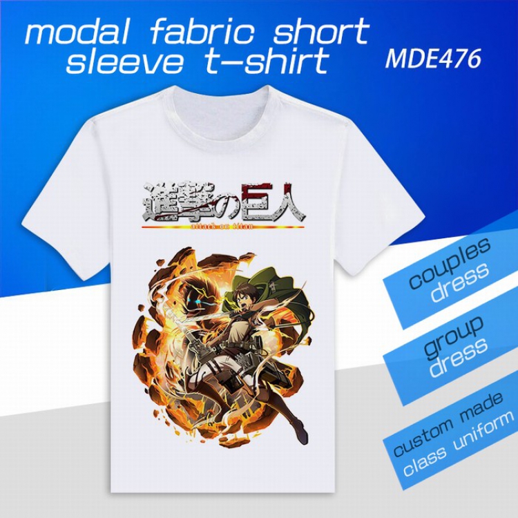 Shingeki no Kyojin Single side Printed round neck modal short sleeve t-shirt A total of 7 yards S-4XL MDE476