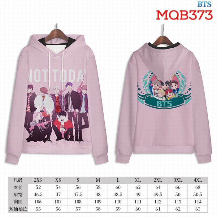 BTS Full Color Long sleeve Patch pocket Sweatshirt Hoodie 9 sizes from XXS to XXXXL MQB373