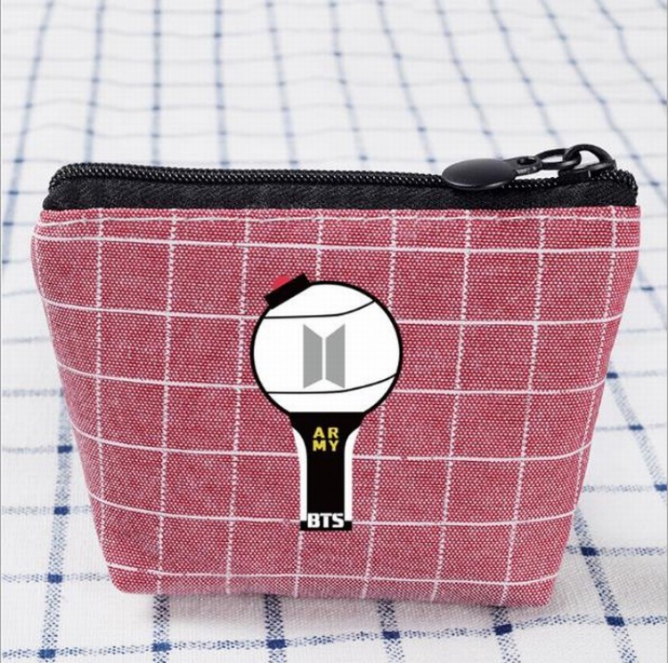 BTS Korean stars Card pocket coin purse storage bag 10.5X8.5CM price for 5 pcs Style A