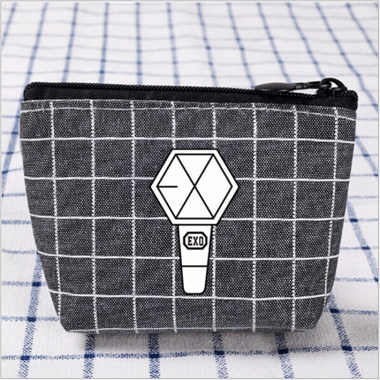 EXO Korean stars Card pocket coin purse storage bag 10.5X8.5CM price for 5 pcs Style B