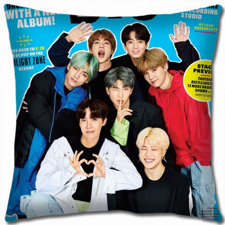 BTS Double-sided full color Pillow Cushion 45X45CM BS-358 NO FILLING