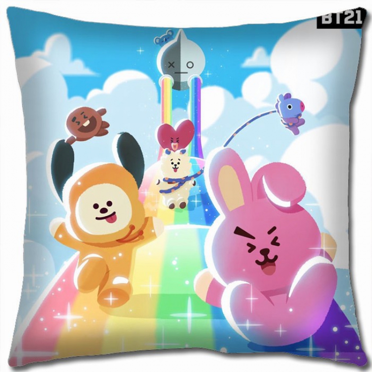 BTS BT21 Double-sided full color Pillow Cushion 45X45CM BS-341 NO FILLING