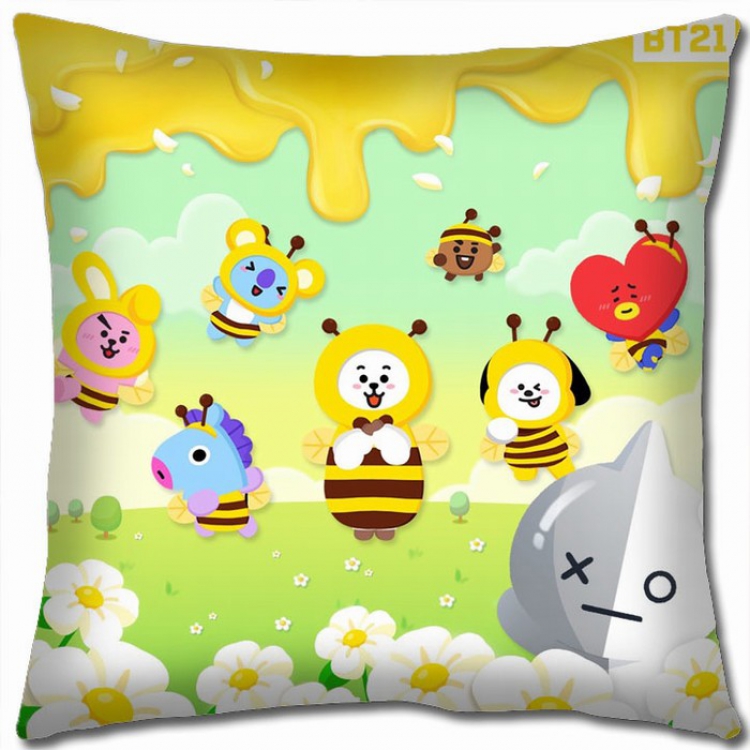 BTS BT21 Double-sided full color Pillow Cushion 45X45CM BS-352 NO FILLING