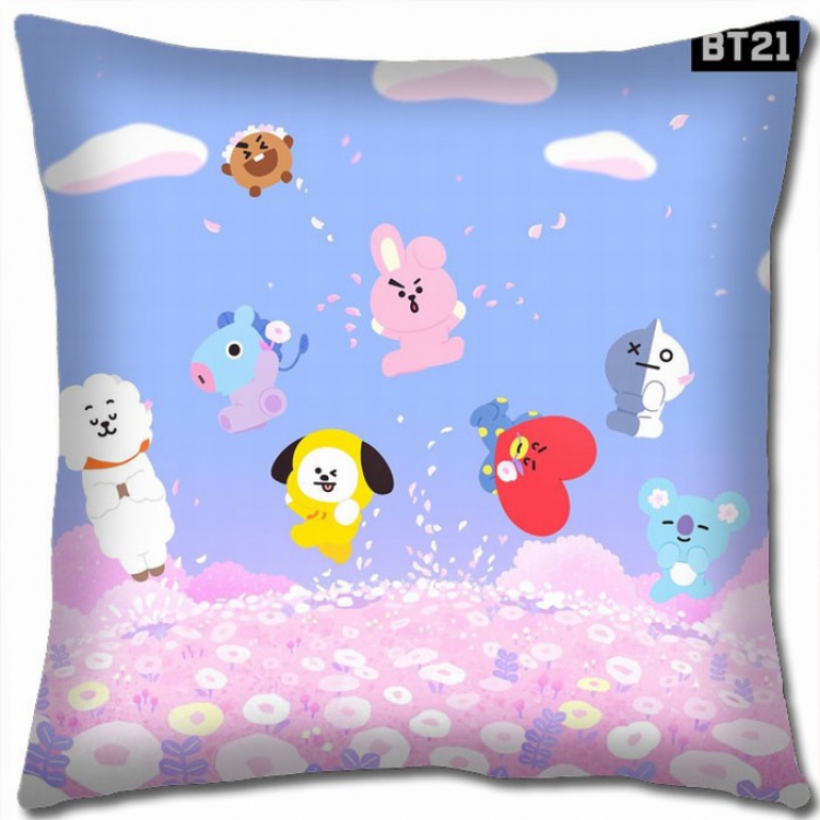 BTS BT21 Double-sided full color Pillow Cushion 45X45CM BS-351 NO FILLING