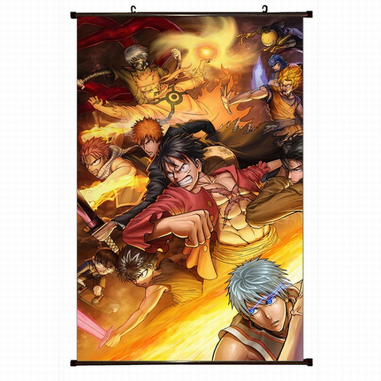 One Piece Plastic pole cloth painting Wall Scroll 60X90CM preorder 3 days H1-47 NO FILLING