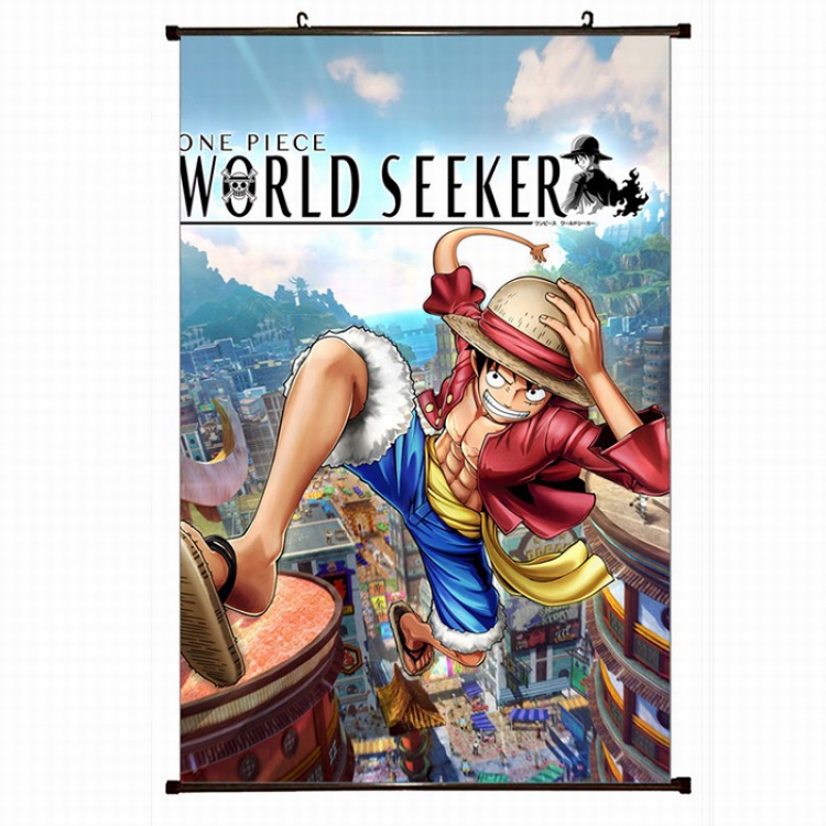 One Piece Plastic pole cloth painting Wall Scroll 60X90CM preorder 3 days H1-53 NO FILLING