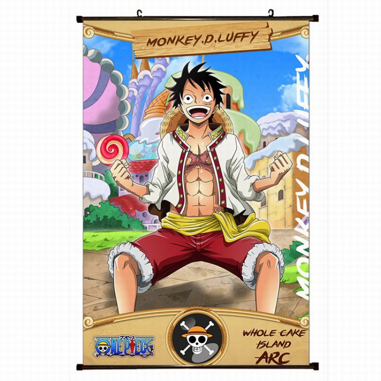 One Piece Plastic pole cloth painting Wall Scroll 60X90CM preorder 3 days H1-55 NO FILLING
