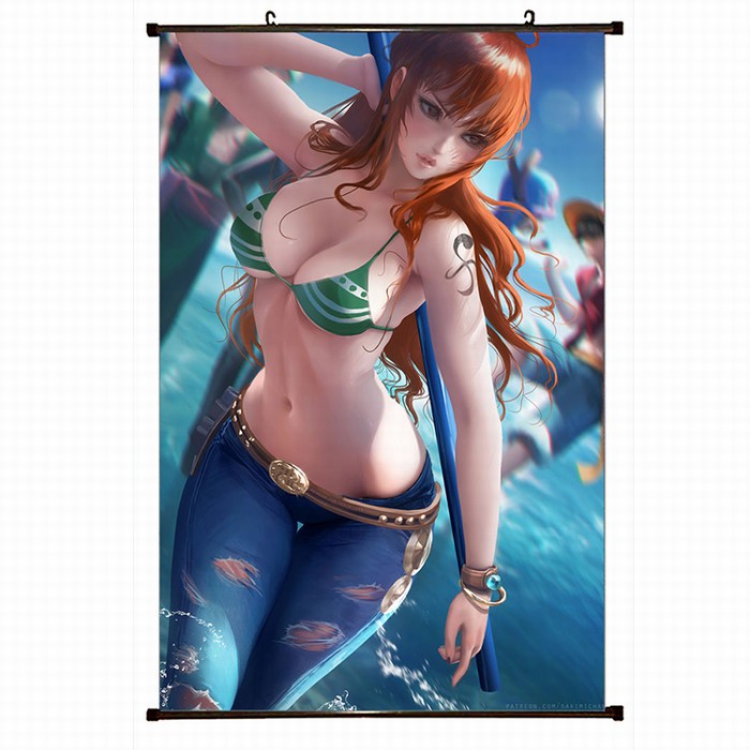 One Piece Plastic pole cloth painting Wall Scroll 60X90CM preorder 3 days H1-75 NO FILLING