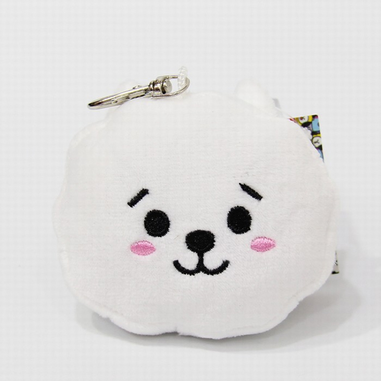 BTS BT21 Plush Keychain pendant Key button head 8X9X4CM price for 10 pcs Style F