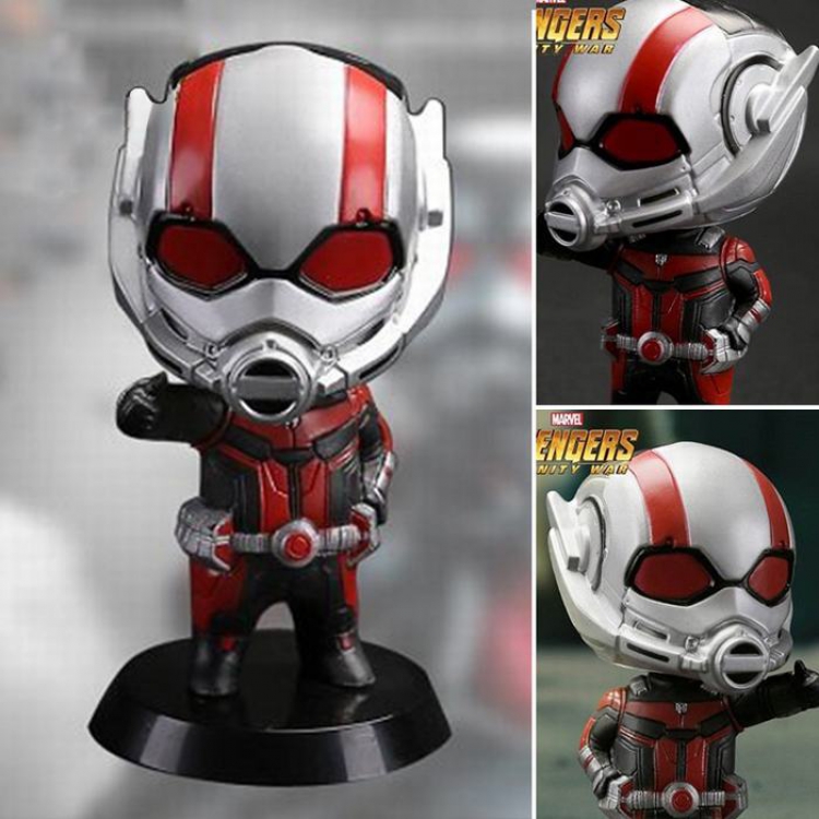 Genuine The Avengers Ant man Shaking head doll Boxed Figure Decoration 10CM a box of 40