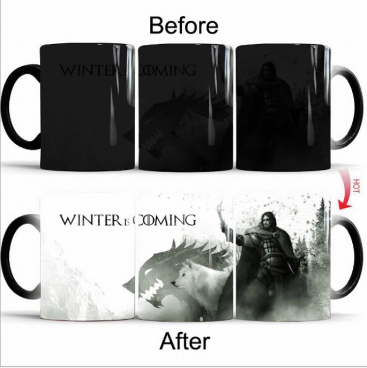 Game of Thrones Black Ceramics Discoloration Cup Boxed 301-400ML price for 2 pcs Style I