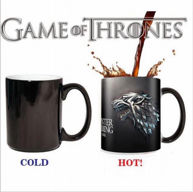Game of Thrones Black Ceramics Discoloration Cup Boxed 301-400ML price for 2 pcs Style G