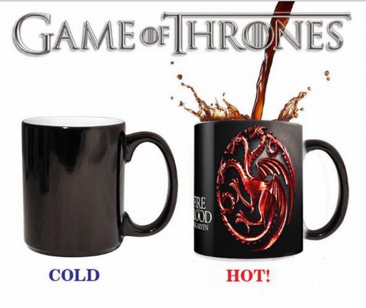 Game of Thrones Black Ceramics Discoloration Cup Boxed 301-400ML price for 2 pcs Style D