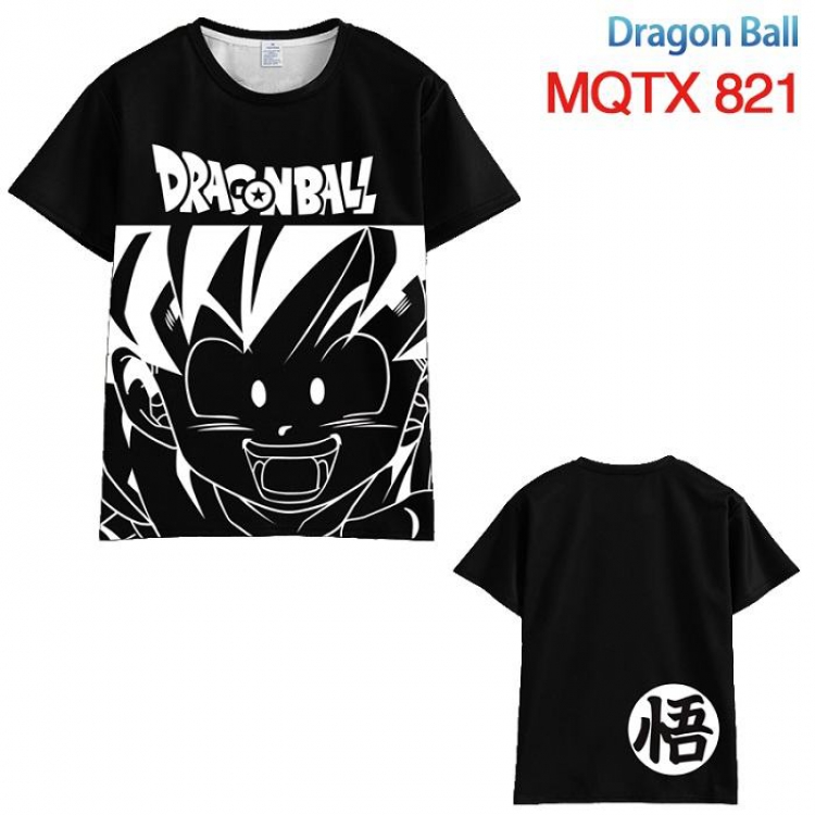 DRAGON BALL Black and white line draft Short sleeve T-shirt 10 sizes from XXS to 5XL MQTX 821