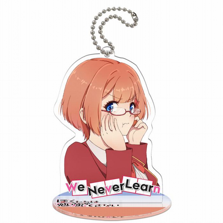 We can't learn together Q version Small Standing Plates Acrylic keychain pendant 9-10CM Style A