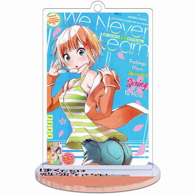 We can't learn together Rectangular Small Standing Plates acrylic keychain pendant 9-10CM Style D