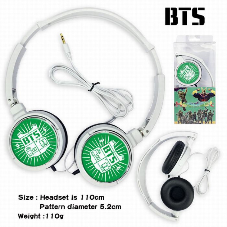 BTS Headset Head-mounted Earphone Headphone 110G Style I