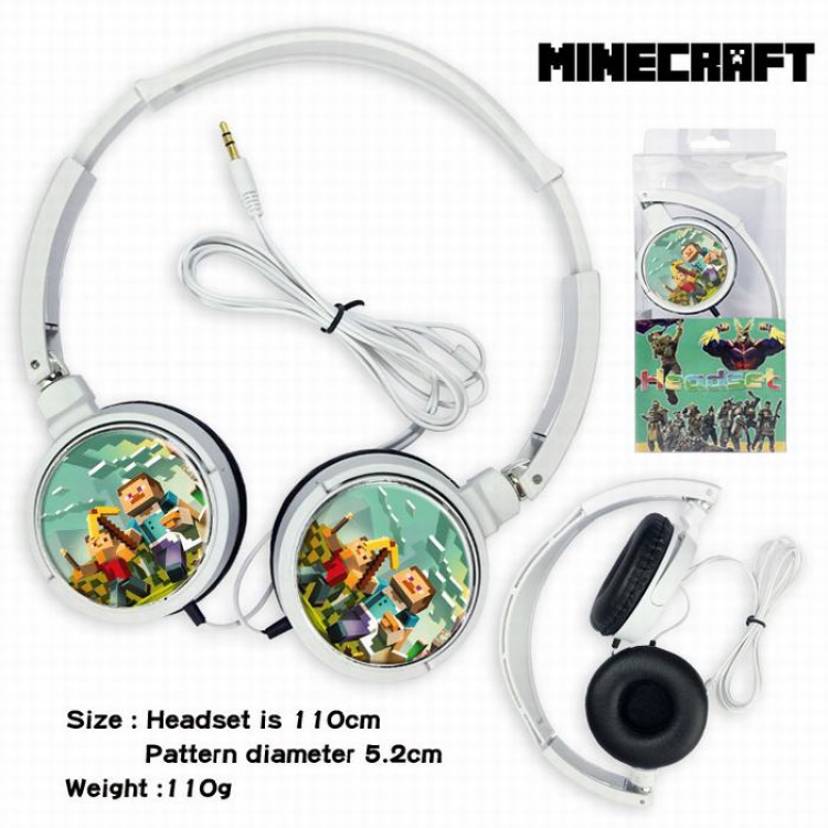 Minecraft Headset Head-mounted Earphone Headphone 110G Style 01