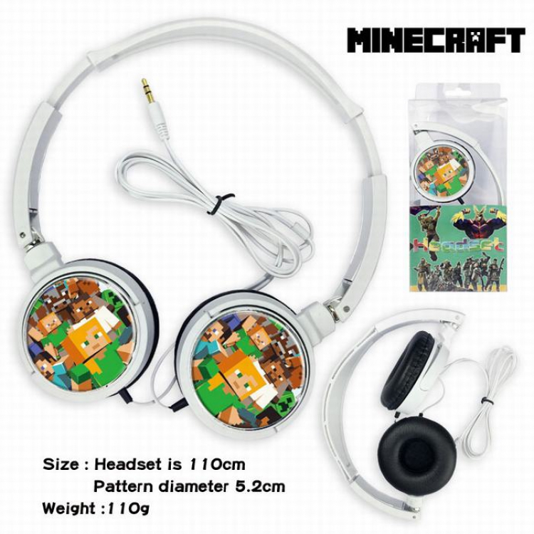 Minecraft Headset Head-mounted Earphone Headphone 110G Style 02