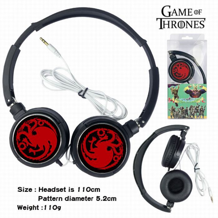 Game of Thrones Headset Head-mounted Earphone Headphone 110G Style 01