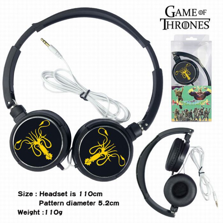 Game of Thrones Headset Head-mounted Earphone Headphone 110G Style 02