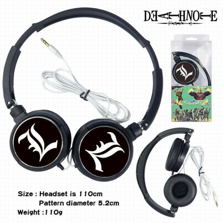 Death note Headset Head-mounted Earphone Headphone 110G Style 03