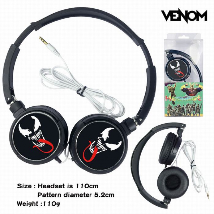 Venom Headset Head-mounted Earphone Headphone 110G Style 02