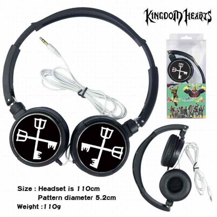Kingdom hearts Headset Head-mounted Earphone Headphone 110G Style 02