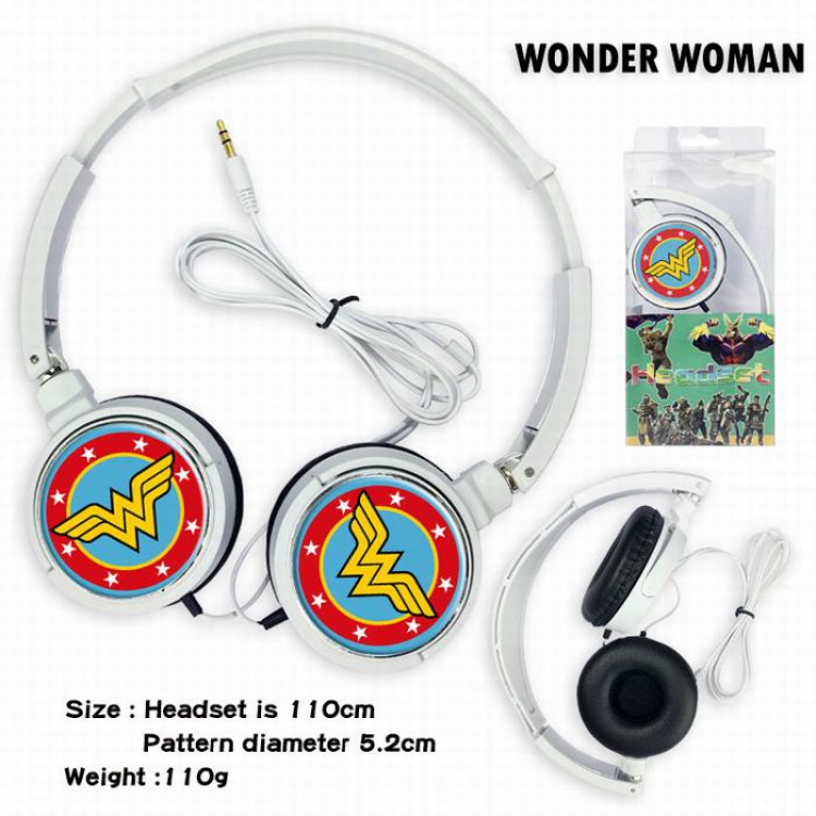 Wonder Woman Headset Head-mounted Earphone Headphone 110G Style 01