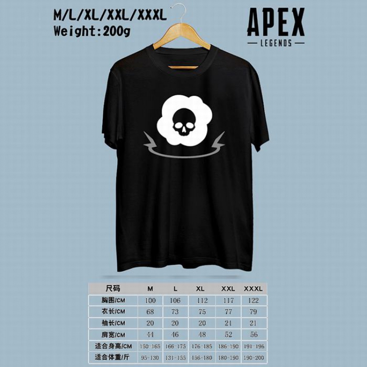 Apex Legends Printed round neck short-sleeved T-shirt M-L-XL-XXL-XXXL Style F