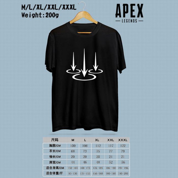 Apex Legends Printed round neck short-sleeved T-shirt M-L-XL-XXL-XXXL Style E