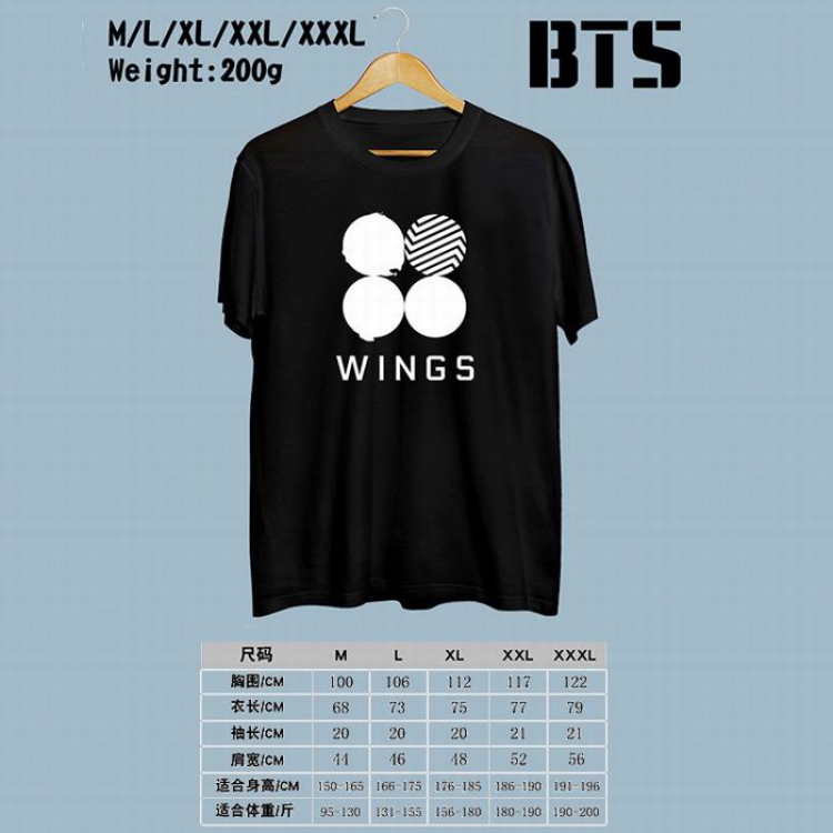 BTS Printed round neck short-sleeved T-shirt M-L-XL-XXL-XXXL Style B