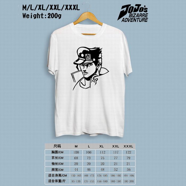 JoJos Bizarre Adventure Printed round neck short-sleeved T-shirt M-L-XL-XXL-XXXL Style 1