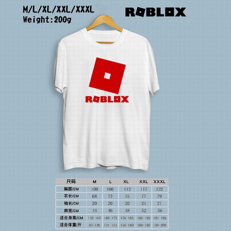 ROBLOX Printed round neck short-sleeved T-shirt M-L-XL-XXL-XXXL Style 1
