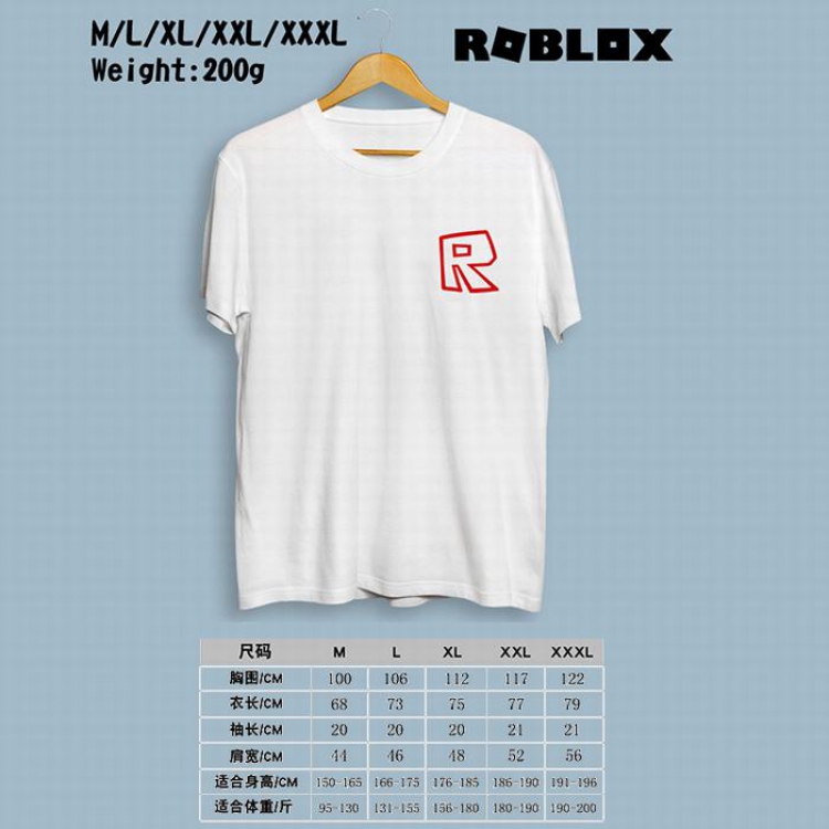 ROBLOX Printed round neck short-sleeved T-shirt M-L-XL-XXL-XXXL Style 2