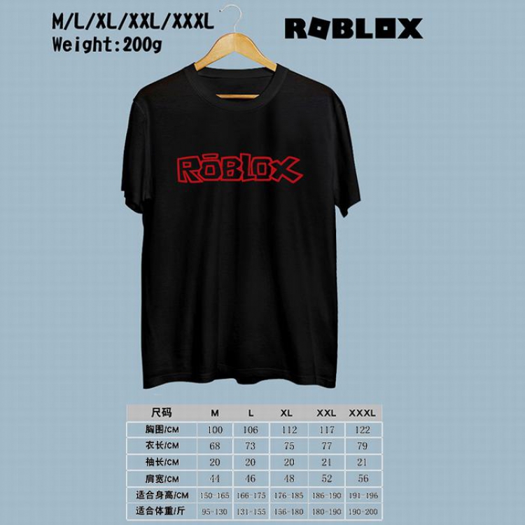 ROBLOX Printed round neck short-sleeved T-shirt M-L-XL-XXL-XXXL Style 4